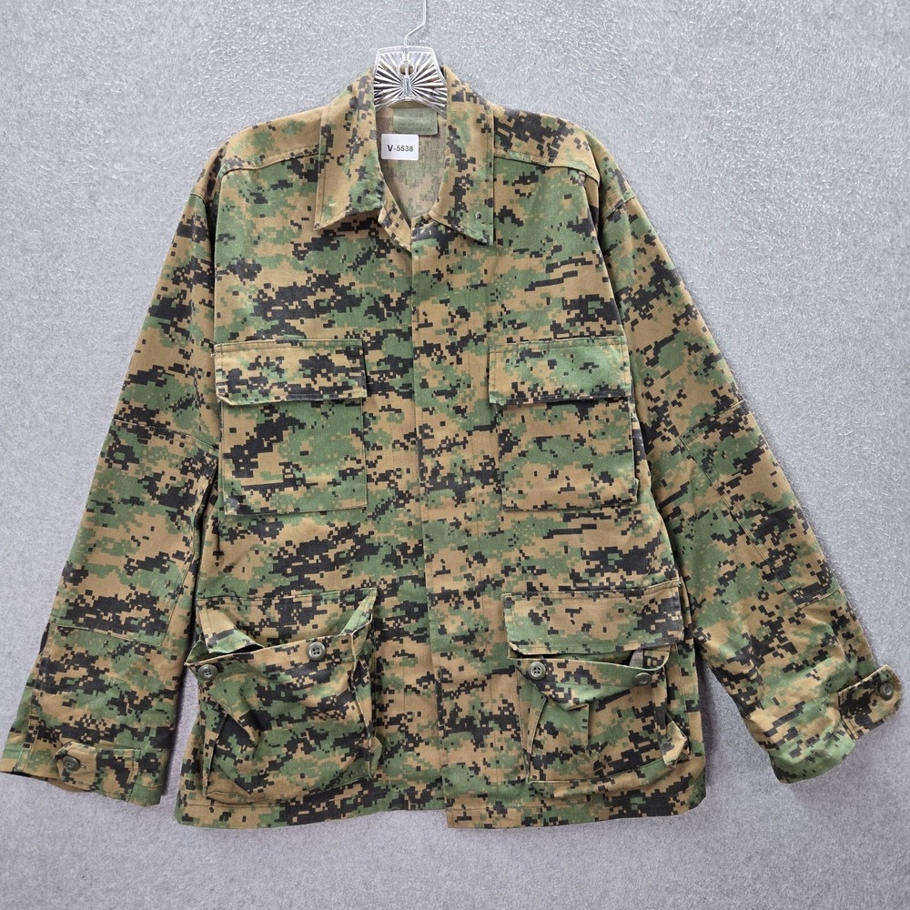 Rothco Men Button Up Shirt S Green Digital Camo Utility Military Ultra Force BDU